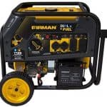 Firman H05751 7125/5700 Watt 120/240V Electric Start Gas or Propane Dual Fuel Portable Generator CARB Certified With Wheel Kit