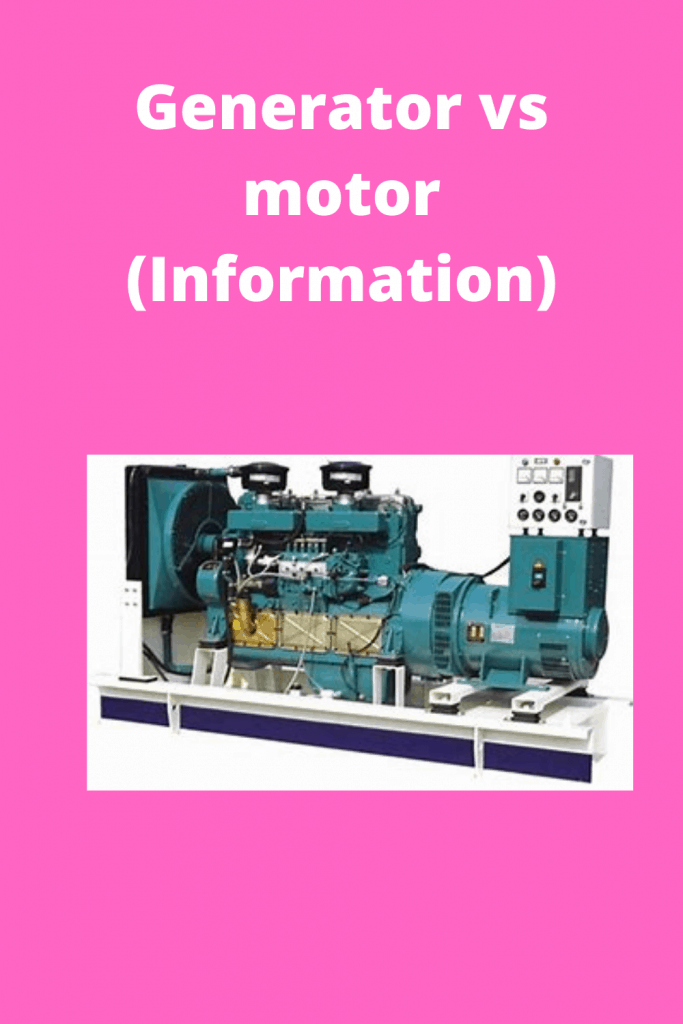 Generator vs motor (Information)